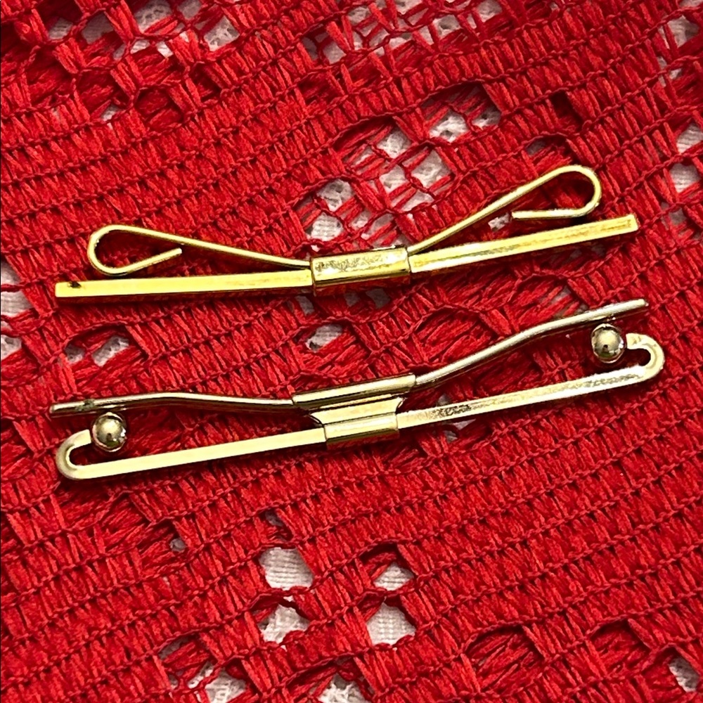 Vintage Gold collar Bars set of 2